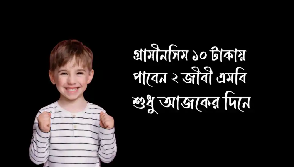গ্রামীনসিম ১০ টাকায় ২ জিবি জিপি অফার 2024
